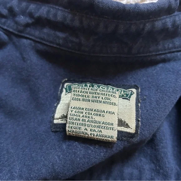 Field & Stream Button Up Heavyweight Flannel In Dark Navy Blue Size XXL Casual - Picture 8 of 10